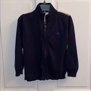 Burberry Boys Zip Up Sweater.